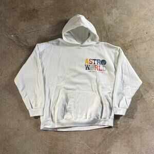 White Travis Scott Astro World Graphic Hoodie
